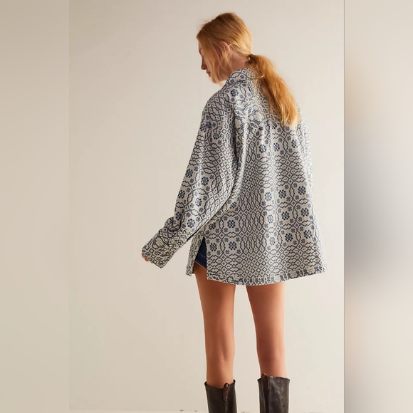 We the Free So Long Summer Jacquard button down - Picture 3 of 4